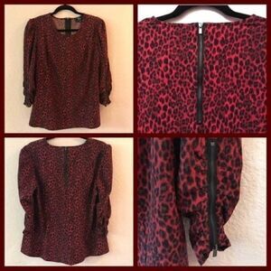 *30off3* NWOT. By Giuliana Leopard Print Top